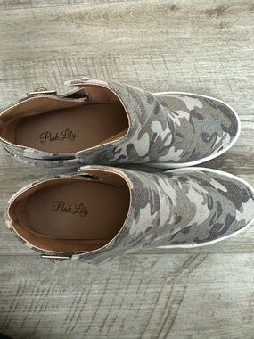 Pink Lily Neutral Camo Slip-On Sneakers - Beige & Taupe